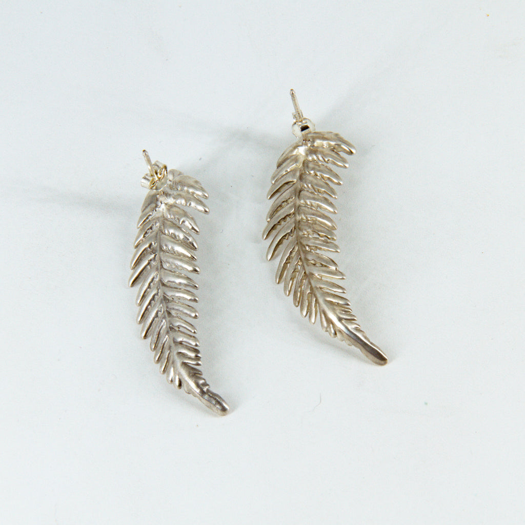 Aros helecho ampe plata