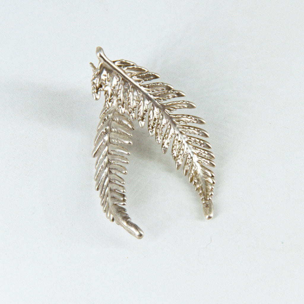 Aros helecho ampe plata