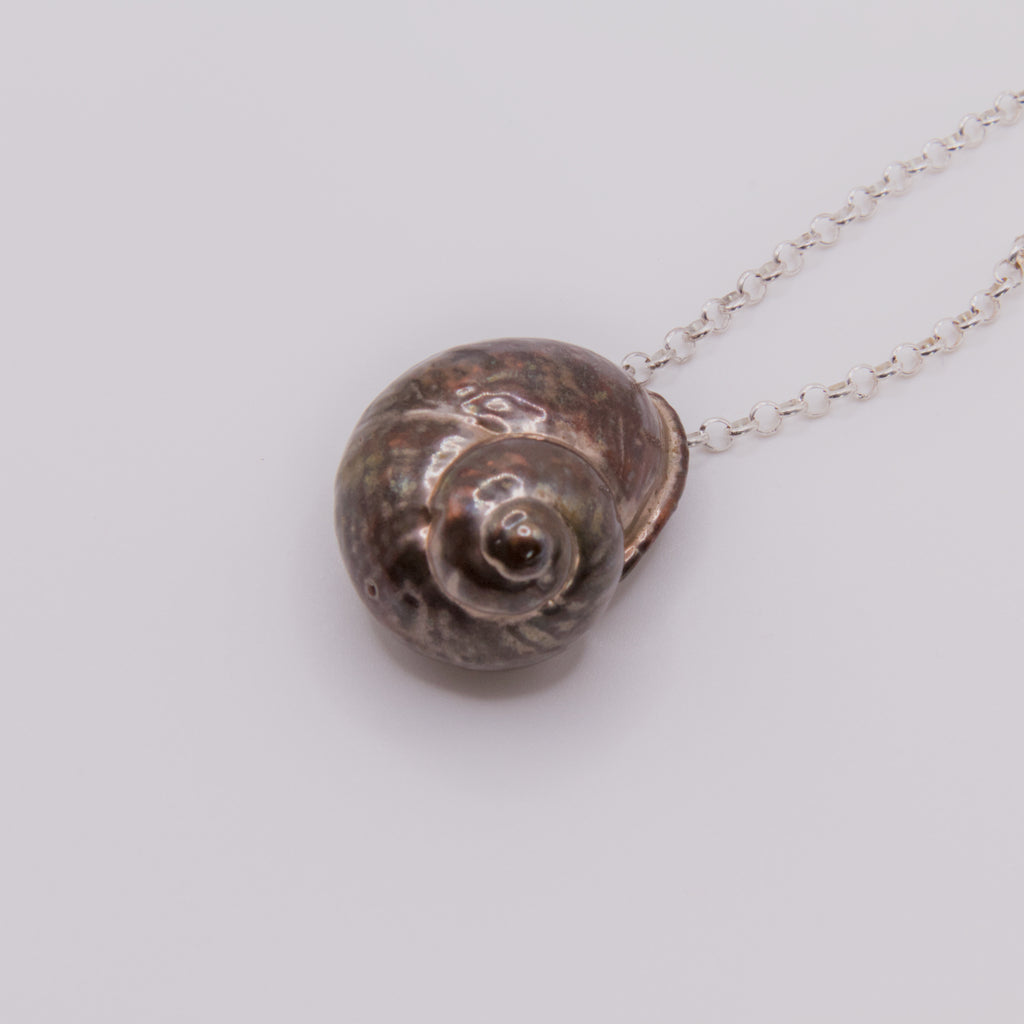 Colgante caracol plata cobre