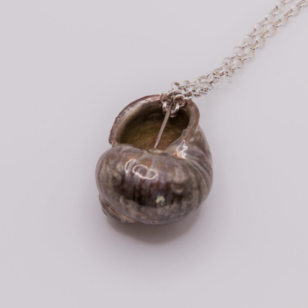 Colgante caracol plata cobre