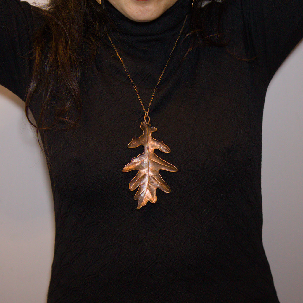 Colgante encino cobre grande