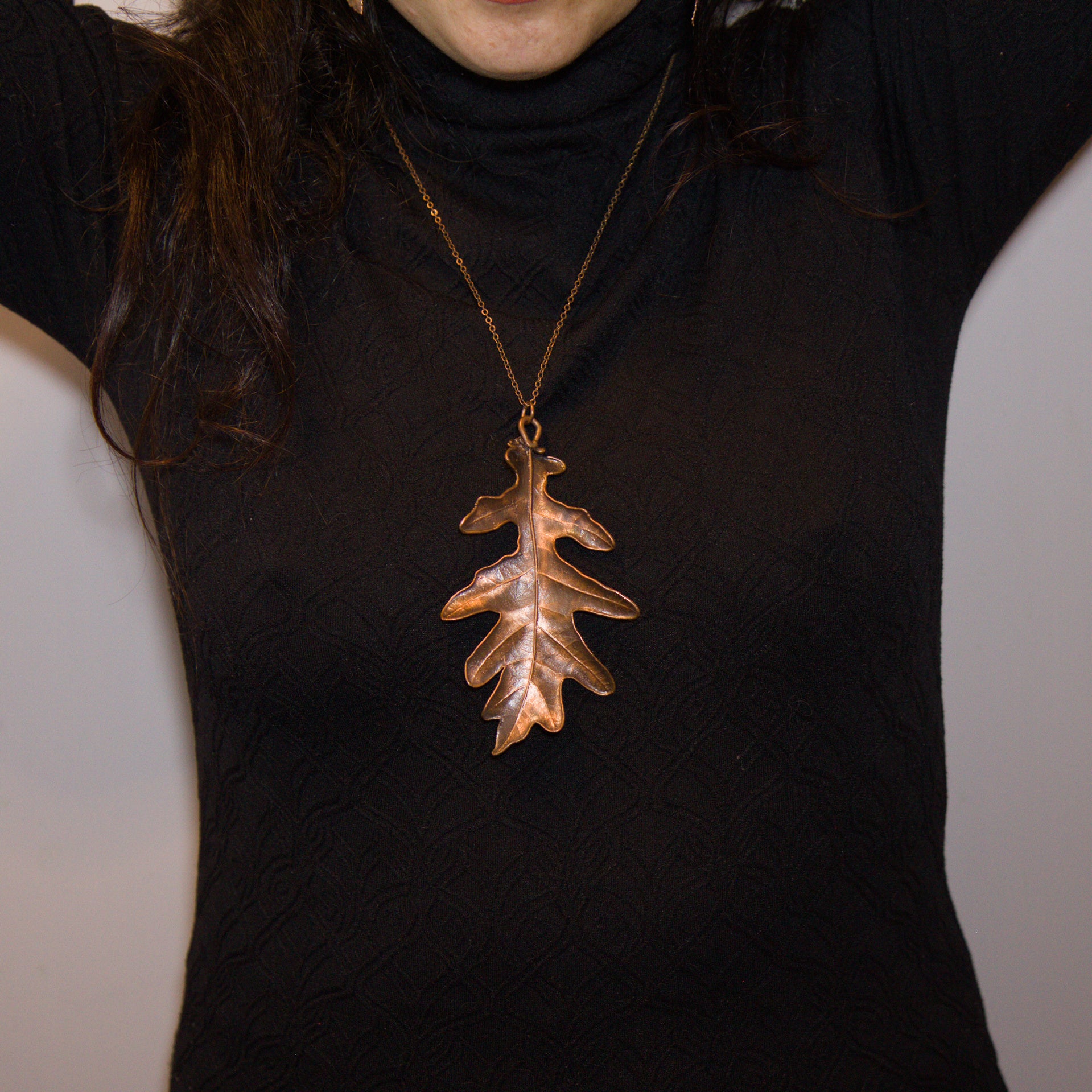 Colgante encino cobre grande